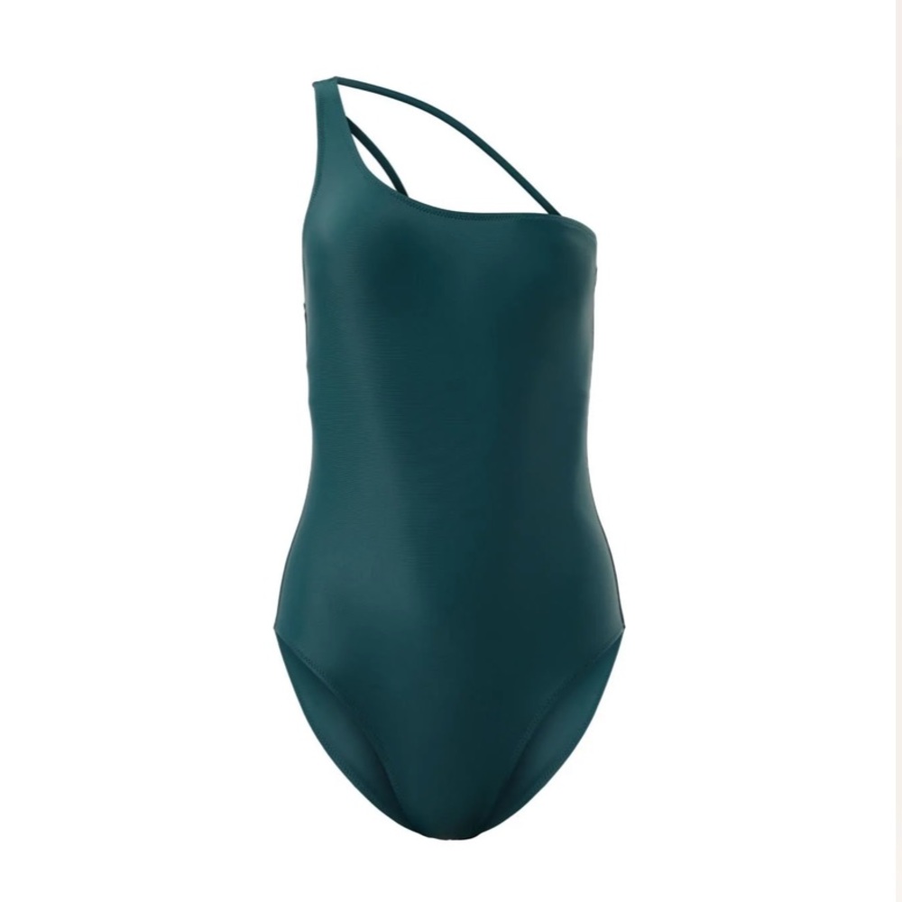 Girlfriend Collective One Shoulder One Piece